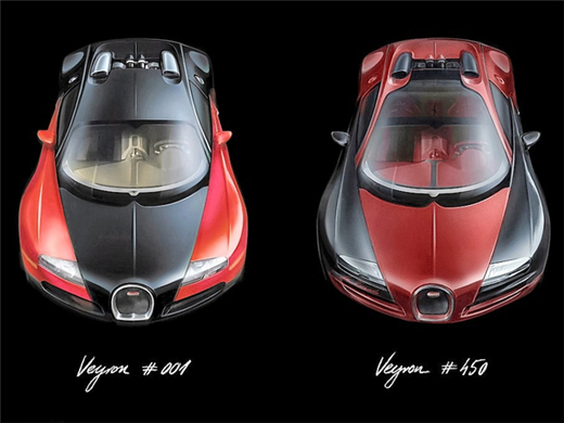 第1台和第450台布加迪威航